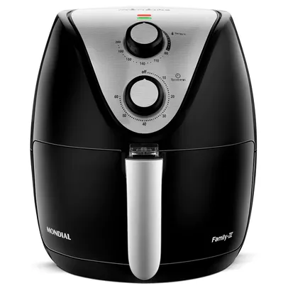 Fritadeira Elétrica Sem Óleo Air Fryer Mondial AF-30 Family Inox IV 3,5l – Preta