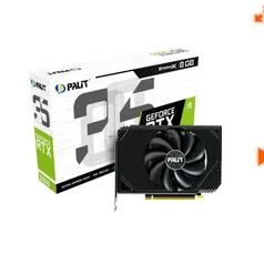 Placa de Vídeo Palit GeForce RTX 3050 StormX, LHR, 8GB, GDDR6, DLSS, Ray Tracing, NE63050019P1-190AF