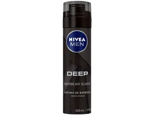 Espuma de Barbear Nivea Men Deep - 200ml - Espuma de Barbear