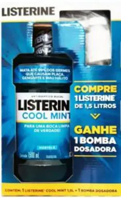 Kit Enxaguante Bucal Listerine Cool Mint 1,5L+ Bico Dosador