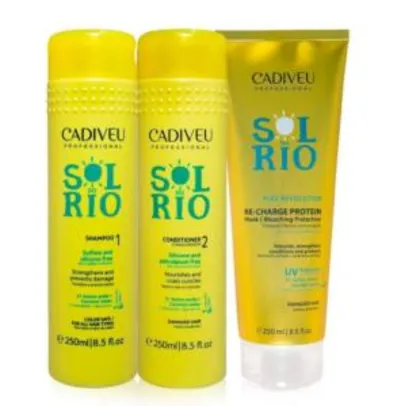 Cadiveu Professional Sol do Rio Kit Home Care de Limpeza E Cuidados shampoo 250ml + Condicionador | R$90