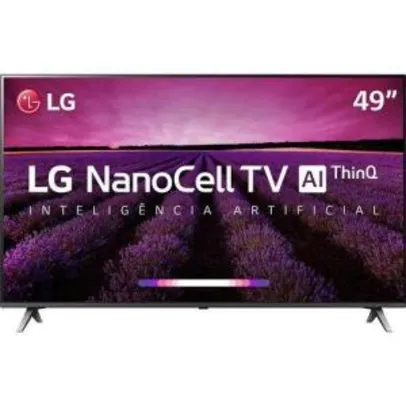 Smart TV LED LG 49'' 49SM8000 Ultra HD 4K NanoCell Wi-Fi 240Hz com Inteligência Artificial - Preta (AME R$2295)