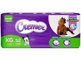 Fralda Cremer Disney Baby Tam. XG - 9 a 13kg 52 Unidades