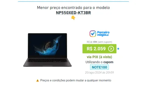 Imagem na descrição da promoção