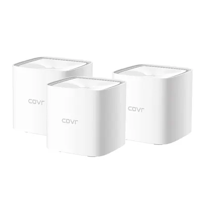 Kit 3x Roteador Mesh WiFi D-Link AC 1200Mbps Easymesh, com Comando de Voz com Google Assistant e Ale