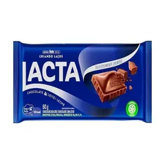 Chocolate Lacta ao Leite 80g - Embalagem com 17 Unidades