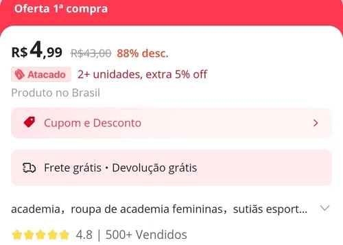 Imagem na descrição da promoção