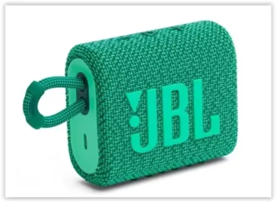 Caixa de Som JBL Go 3 Eco, Bluetooth, Verde