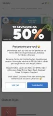 [Rappi] 50% cashback na Rappi para prime e 30% para não-prime