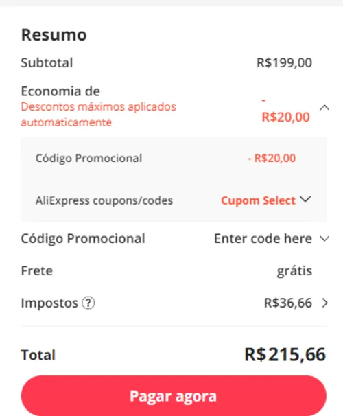 Imagem na descrição da promoção