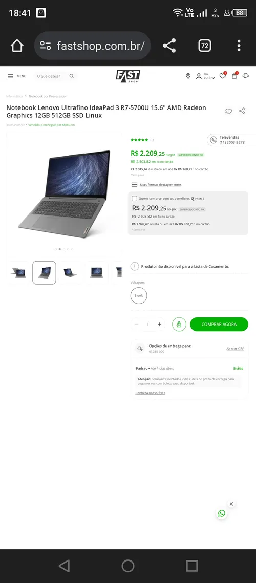 Imagem na descrição da promoção