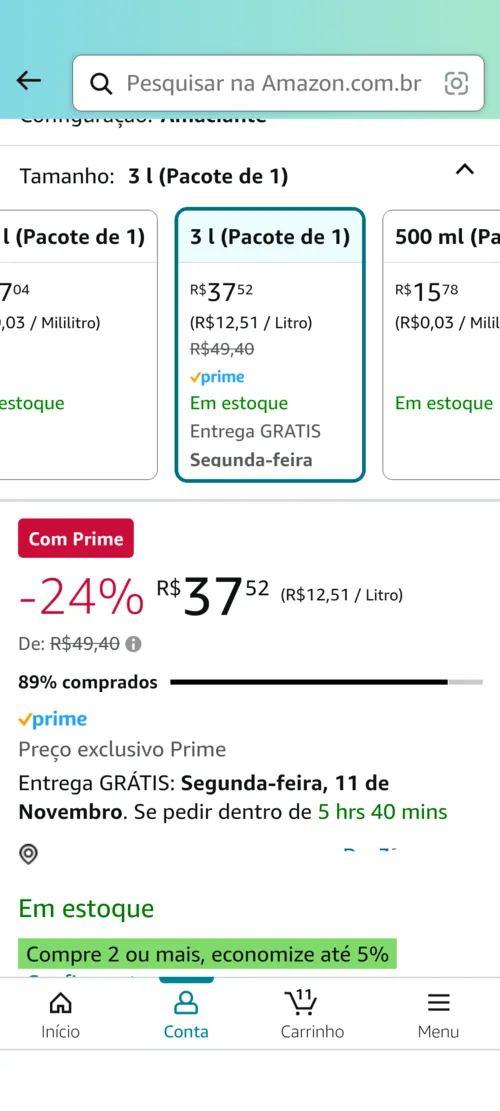 Imagem na descrição da promoção