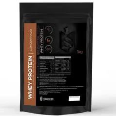 Whey Protein Concentrado 1kg - Chocolate - Importado - Soldiers Nutrition