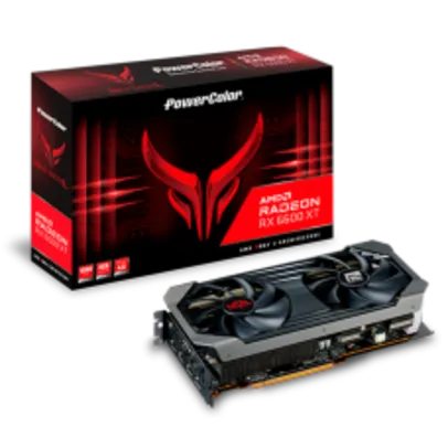 Placa de Vídeo PowerColor Radeon RX 6600 XT Red Devil, 8GB, GDDR6, FSR, Ray Tracing, AXRX 6600XT 8GBD6-3DHE/OC