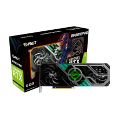 Placa de Vídeo Palit NVIDIA GeForce RTX 3070 GamingPro LHR, 8GB GDDR6, DLSS, Ray Tracing, NE63070019P2-1041A