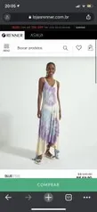 Vestido Midi em Viscose Tie Dye com Barra Assimétrica R$60