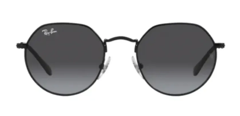 Óculos de Sol Ray-Ban Junior Jack RJ9565S 287 8G Preto Lente Cinza Degradê Tam 47