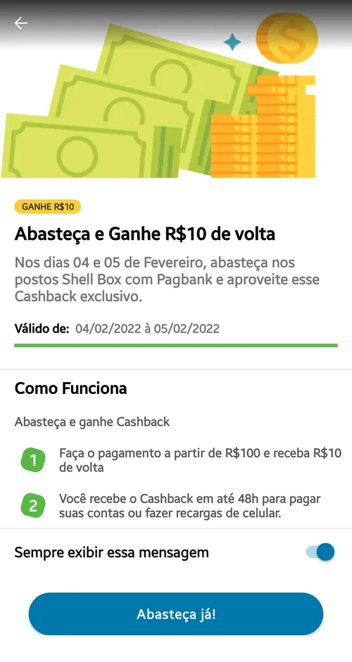 Imagem na descrição da promoção