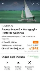 Pacote Maceio+Maragogi+porto de galinhas 7 ou 10 diarias