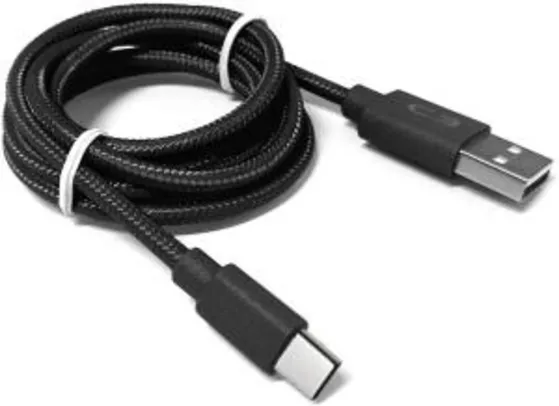 [PRIME] Cabo USB-USB C C3Plus 2M 2A Preto - CB-C21BK | R$13