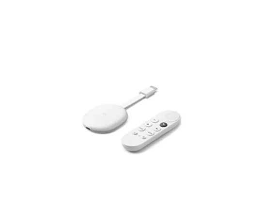 Chromecast com Google TV 4K com Controle Remoto HDMI Wi-Fi - Branco