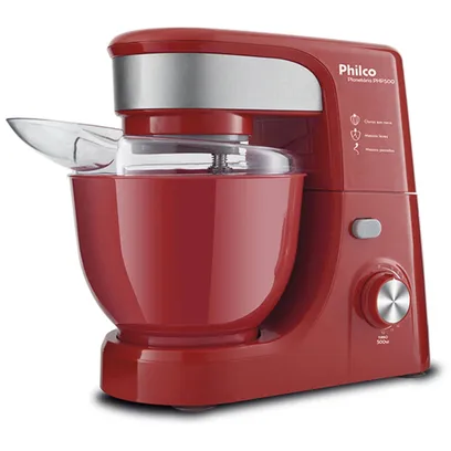 Foto do produto Batedeira Planetária Philco PHP500 Turbo - Vermelha 220V