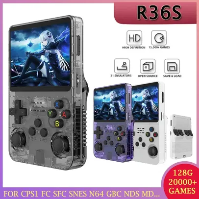 [GPAY] R36S Handheld Game Console tela IPS