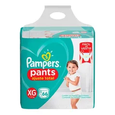 Fralda Pampers Pants Ajuste Total XG 66 unidades