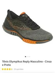 Tênis Olympikus Reply Masculino - Cinza e Preto - R$110