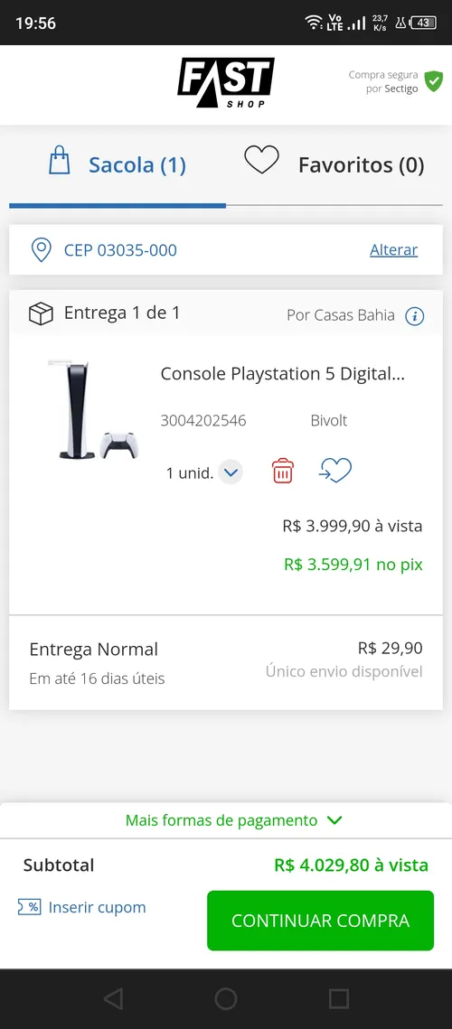 Imagem na descrição da promoção