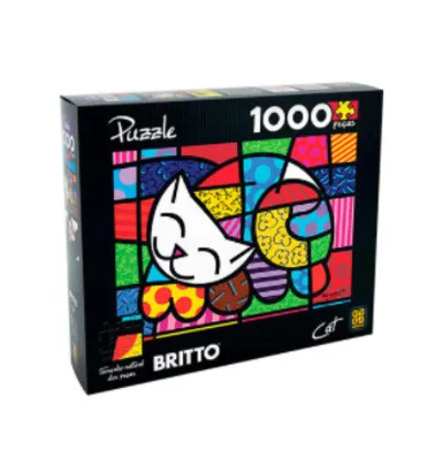 Quebra Cabeça 1.000 Peças  Cat - Romero Britto