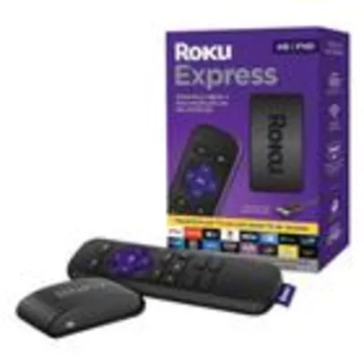 [App+Magalupay] Roku Express Streaming Player Conversor Smart TV Full HD com Controle Remoto - Preto