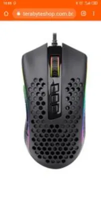 Mouse Gamer Redragon Storm Elite Pixart 3389 - R$229