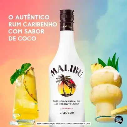 [ PRIME | Leve 6 | R$ 37,56 CADA ] Rum Malibu Sabor Coco - 750 ml