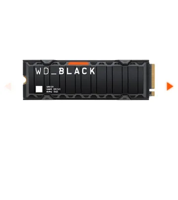 SSD Western Digital, WD_Black SN850, 1TB, NVMe, 7000 MB/s Leitura e 5300 MB/s Gravação, Com Heatsink