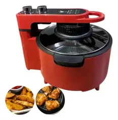 Fritadeira Elétrica Air Fryer Vermelha Panela 10l 127/220v Mastercook - 220V