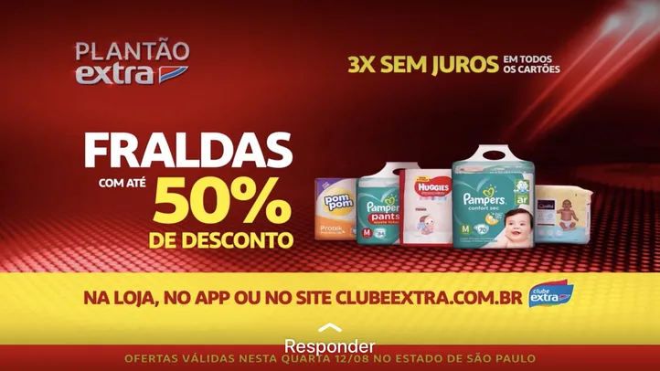 Fraldas com até 50% de desconto!