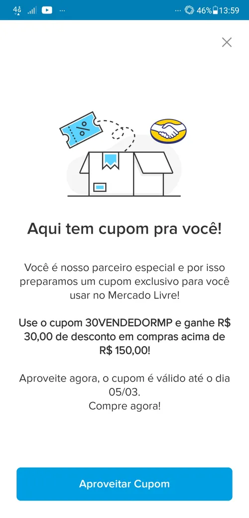 Imagem na descrição da promoção