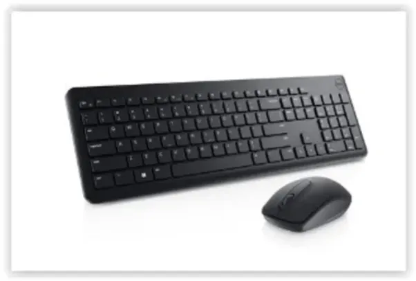 Teclado e Mouse Sem Fio Dell KM3322W, USB, ABNT2, Preto - 580-BBBB