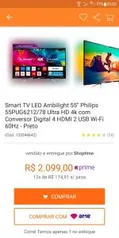 Smart TV LED Ambilight 55" Philips 55PUG6212/78