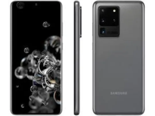 [ CLIENTE OURO + APP ] Smartphone Samsung Galaxy S20 Ultra 128GB Cosmic - Gray 12GB RAM Tela 6,9” Câm. Quádrupla + Câm. 40MP