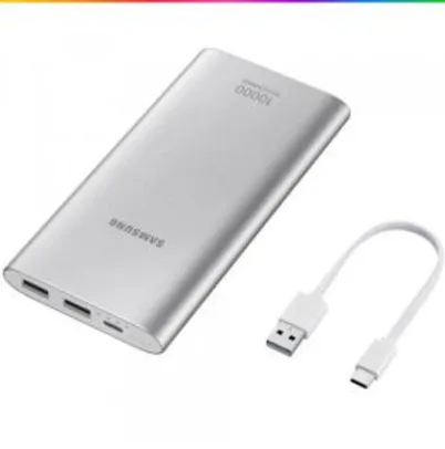 Bateria Externa Samsung EB-P1100 p/ Carga Rápida USB Prata R$99