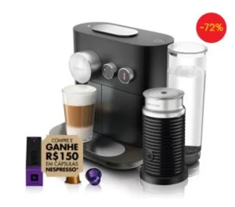 Máquina de Café Nespresso Expert C80 com Aeroccino e Kit Boas Vindas - Preta | R$260