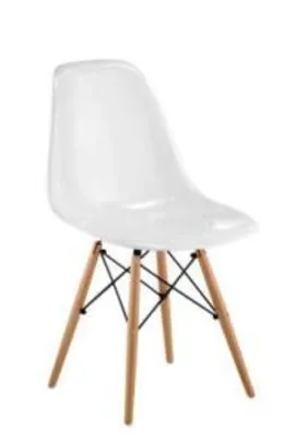 [APP Magazine Luiza] Cadeira Charles Eames Dkr Cozinha Jantar Cromado Branco - Or design - R$89