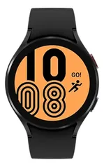 Samsung Galaxy Watch4 (LTE) 1.4 com rede móvel caixa 44mm de  alumínio  black, pulseira  black de  fluoroelastómero SM-R875F