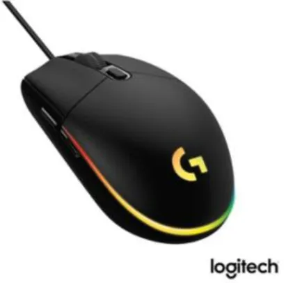 Mouse Óptico para Jogos LIGHTSYNC Preto - Logitech - R$125
