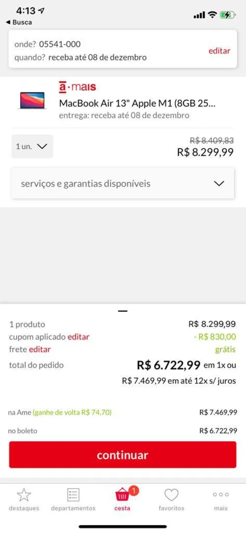 Imagem na descrição da promoção