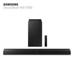 Soundbar Samsung 2.1 Canais, 320W, Bluetooth®, Subwoofer Sem Fio, Preto - HW-T555/ZD