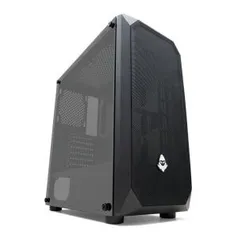 Gabinete Gamer Mancer Ultraflow Mesh Lateral Vidro Temp Preto | R$220