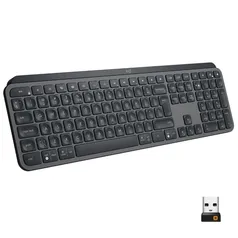 Teclado Sem Fio Logitech Mx Keys Com Iluminação Flow, Conexão Por Usb Unifying Ou Bluetooth